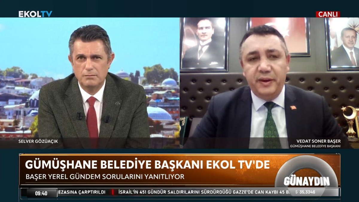 Başkan Başer, Ekol TV'de canlı yayınlanan Selver Gözüaçık’ın sunduğu  programına konuk oldu